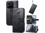 Per Xiaomi Redmi Note 14 5G Custodia A Portafoglio In Pelle Finta Custodia Per Cellulare Custodia Con Design A Farfalla Custodie Nero