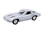 Chevrolet Corvette 1963 In Metallo Modellino Auto Auto Giocattolo 94 (Argento Metallizzato)