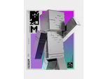 Minecraft - Stampa Su Tela "Blockwave"" PM11183 (80 Cm X 60 Cm X 1,8 Cm) (Argento/Viola)"