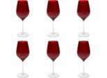 Excelsa Set Di 6 Bicchieri Da Vino Colore Bicchiere Da Vino 50 Cl Rosso