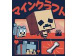 Minecraft - Stampa Su Tela "Chibi"" PM11218 (Taglia Unica) (Blu/Arancione/Bianco)"