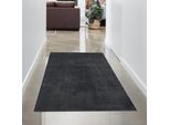 Tappeto Shaggy A Pelo Alto Lavabile Antiscivolo Grigio Antracite Dimensioni - 80 X 150 Cm