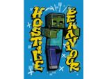 Minecraft - Stampa Su Tela "Comportamento Ostile"" PM11211 (40 Cm X 30 Cm X 1,8 Cm) (Blu)"