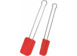 Westmark 2 Koch-/Teigschaber Silicone, 22,5 Cm + 28,5 Cm,1 X 15462270 Koch-/Teigschaber Silicone, 28,5 Cm,1 X 15472270 Koch-/Teigschaber Silicone, 22,5 Cm, 154622E7