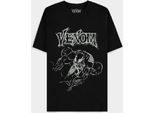 Maglietta Venom (Marvel) Uomo Stencil Nero Xxl