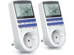 Bearware 2X Timer, Digitale, Display Lcd Da 2,1", Max. 3680W, 10 Programmi, Commutazione Casuale"