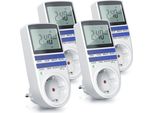Bearware 4X Timer, Digitale, Display Lcd Da 2,1", Max. 3680W, 10 Programmi, Commutazione Casuale"