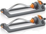 Brandson 2X Irrigatore Quadrato Per Giardino, Irrigatore Quadrato, Irrigatore A Oscillazione, Irrigatore, Per Superfici Fino A 153 M², Irrigazione Del Prato, Portata Fino A 14 M Ø