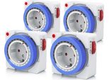 Bearware 4X Timer, Meccanico, 24 Ore, Compatto, Intervalli Di Tempo Di 15 Minuti, Blocco Di Sicurezza Per Bambini