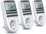 Bearware 3X Timer Per Grow Box, Lampada Da Coltivazione, Tenda Da Coltivazione, Digitale, 3 Stazioni, Display Lcd Con Timer / 3680W / 10 Programmi Configurabili