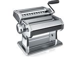 Macchina Per Pasta Arendo Manuale, Macchina Per Pasta, Acciaio Inox, Pressa Per Pasta, 7 Spessori Regolabili, Attacco Duplex Per Spaghetti, Tagliatelle, Lasagne - 2Mm E 6Mm