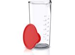 Caraffa Dosatrice Arendo Con Coperchio, 600 Ml, 20 Oz, Caraffa Trasparente, Caraffa Per Mescolare In Plastica, Plastica, Ideale Per Frullatori Elettrici A Mano, Frullatori A Mano E Impastatrici Manuali