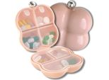 Scatola Organizer Per Medicinali, Compresse, 7 Giorni, Contenitore Rosa