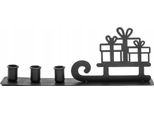 Portacandele - Decorazione Per Il Soggiorno - Portacandele - Decorazione Per La Tavola Di Natale - Portacandele - Candeliere - Corona Dell'avvento Per 3 Candele (Nero)