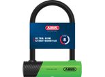 Abus U-Lock 410K Ultra Per Biciclette Ed E-Scooter - Lucchetto Per Biciclette Pratico E Robusto Con Pratico Supporto Per Il Trasporto - Accessori Per Biciclette - Variante 150HB140 - Grillo Alto 140 Mm - Verde