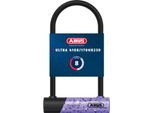 Abus U-Lock 410K Ultra Per Biciclette Ed E-Scooter - Lucchetto Per Biciclette Pratico E Robusto Con Pratico Supporto Per Il Trasporto - Accessori Per Biciclette - Variante 150HB230 - Grillo Alto 230 Mm - Viola