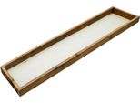 1.04 Vassoio Decorativo Rustico In Legno Naturale - Circa 80 X 18 Cm - Vassoio Da Tavolo Xxl