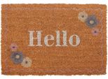Something Different - Tappeto Per Porta "Floral Hello"" SD6650 (Taglia Unica) (Naturale)"