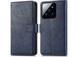 Imoshion Cover Per Telefono Cellulare Per Xiaomi 14T Pro - Custodia A Libro Flip - Blu Scuro
