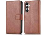 Custodia Per Cellulare Imoshion Per Samsung Galaxy S25 Plus - Flip Cover Libreria Flip - Marrone