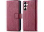Custodia Per Cellulare Imoshion Per Samsung Galaxy S25 Plus - Cover Flip A Libro - Rosso Scuro