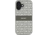 Dkny, Custodia Protettiva Repeat Pattern Tonal Stripe Per Apple Iphone 16, Giallo-Grigio