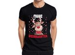 Maglietta Da Uomo Merry Christmas Sweet Deer Reindeer - Natale Xmas, Nero, Xl