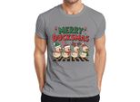 Merry Duckmas Duck Antlers - Maglietta Da Uomo Natale Xmas Christmas, Grigio, Xl