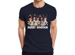 Maglietta Da Uomo Merry Woofmas Dog Owner - Christmas Xmas Christmas, Navy, M