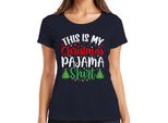 Questa è La Mia Camicia Pigiama Di Natale Pigiama - Weihnachten Natale Damen Maglietta, Navy, Xl
