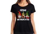 Buon Natale Elfi Gnomi Gnomi - Maglietta Da Donna Natale Xmas Christmas, Nero, Xxl