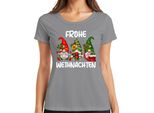 Buon Natale Elfi Gnomi Gnomi - Maglietta Da Donna Natale Xmas Christmas, Grigio, Xxl