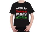 Questa è La Mia Maglietta Pigiama Di Natale Pigiama - Natale Natale Maglietta Unisex Per Bambini, Nero, 104
