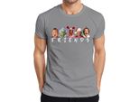 Maglietta Friends Merry Christmas Christmas Movies - Christmas Xmas Uomo, Grigio, Xxl