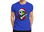 Maglietta Nightmare Before Christmas Grinch Skeleton - Christmas Xmas Uomo, Blu, Xxl