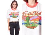 Wrangler Donna, Maglietta Crop 80'S Tee, Xs, Bianco, Sport, Tshirt, Camicia