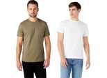 Wrangler Uomo, Maglietta Ss 2 Pack Tee, M, Bianco, Sport, Tshirt, Camicia