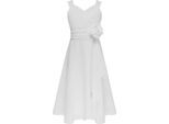 Sogno D'estate: Elegante Abito Da Bambina In Chiffon Senza Maniche (Taglia 140 Cm) Per La Spiaggia E Le Occasioni Di Festa!