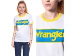 Wrangler Donna, Maglietta B&Y Ringer Tee, Xs, Bianco, Sport, Tshirt, Camicia