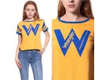 Wrangler Damen, Maglietta B&Y W Crop Tee, Xs, Gelb, Sport, Tshirt, Camicia