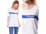 Wrangler Damen, Maglietta B&Y Trucker Tee, S, Weiß, Sport, Tshirt, Camicia