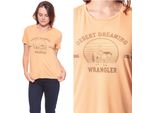Wrangler Damen, Maglietta Drape, Xs, Arancione, Sport, Tshirt, Camicia