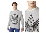 Wrangler Herren, Felpa Graphic Crew Mid, Xxl, Grau, Ralph, Lauren, Pullover
