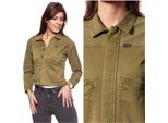 Wrangler Donna, Giacca In Denim Crop Jacket, Xs, Army Green, Cappotto In Denim, , Giacche In Denim