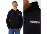 Wrangler Uomo, Felpa Graphic Hoodie, L, Nero, Felpa Con Cappuccio, Felpa Con Cappuccio