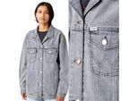 Wrangler Donna, Giacca In Denim Heritage Jacket, Xl, Grigio, Cappotto In Denim, , Giacche In Denim