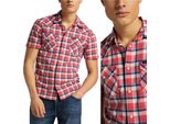 Herrenmaterial Shirt Lee Ss Western Aurora Red L640KKNV 112115282