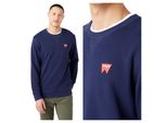 Wrangler Herren, Felpa Sign Off Crew, S, Blau, Ralph, Lauren, Pullover