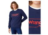 Wrangler Herren, Felpa Frame Logo Crew, S, Blau, Ralph, Lauren, Pullover