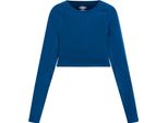 Umbro - Top Corto "Pro"" Da Donna - Manica Lunga Da Allenamento UO2397 (38 It) (Poseidon)"